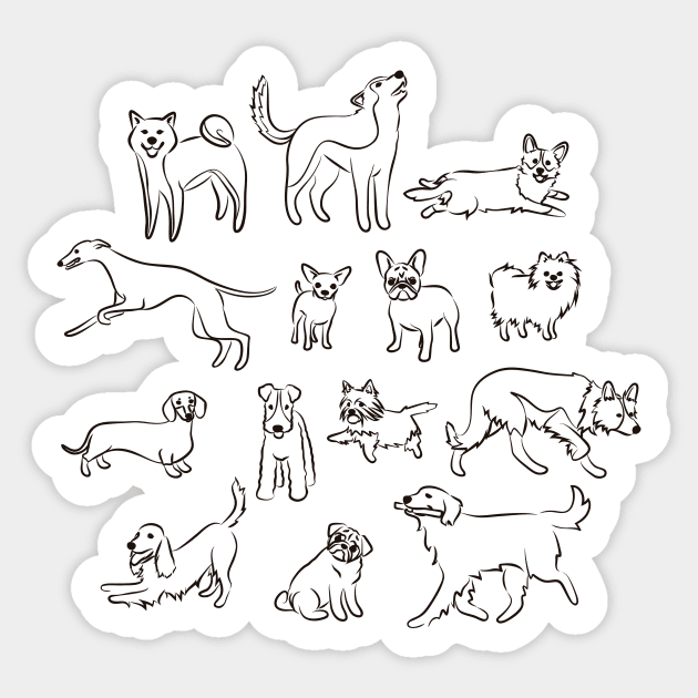 Dogs Sticker by AnaAnaDesign